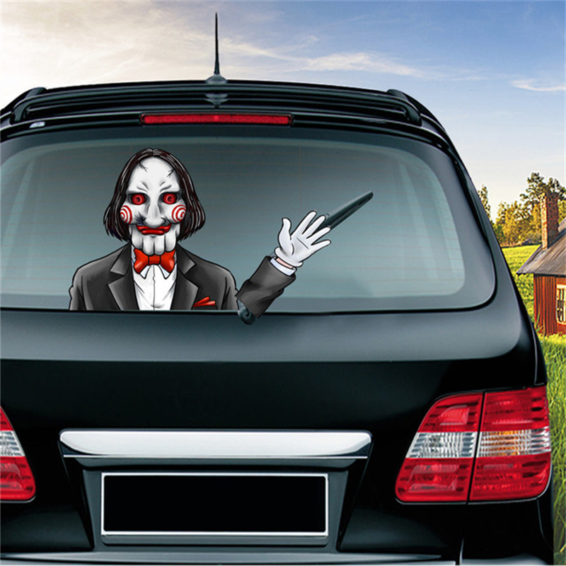 Universal Car Horrible Killer Series Stickers Nail Head Mask killers Electric Saw Sticker Graffiti Decals For Rear Windshield Wiper Vehicle Decoration