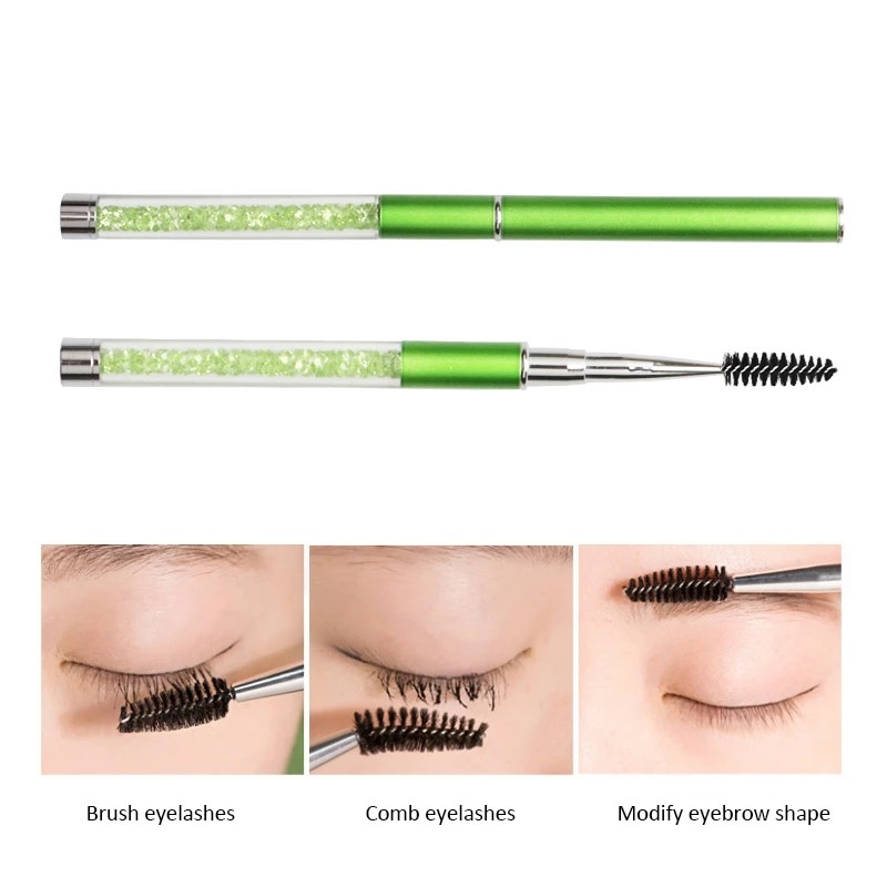 Wholesale Rhinestone Lash Brushes Reusable Eyelashes Brush Mascara Wand Applicator Eyelash Extension Make Up Tools Vendor
