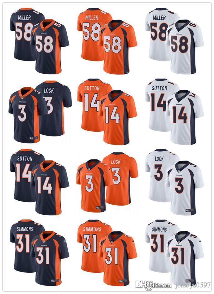 Men Youth DenverBroncos58 Von Miller 3 Drew Lock 14 Courtland Sutton 31 Justin Simmons 66 Dalton Risner Football Jerseys, Color
Men Youth DenverBroncos58 Von Miller 3 Drew Lock 14 Courtland Sutton 31 Justin Simmons 66 Dalton Risner Football Jerseys, Color