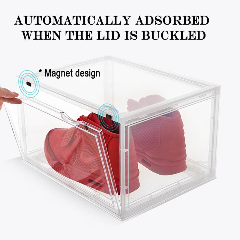 Sneaker Shoe Box Acrylic Display Shoes Storage Case Organizers Stackable Foldable LKS99 Clothing & Wardrobe