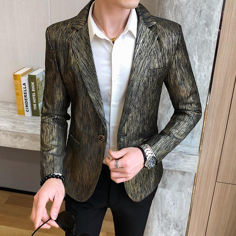 Men's Suits & Blazers Matte Gold Blazer Stylish Luxury Club Clothing Masculino 2022 Formal Wedding Stage Evening Dress Tuxedo Slim, White;black
Men's Suits & Blazers Matte Gold Blazer Stylish Luxury Club Clothing Masculino 2022 Formal Wedding Stage Evening Dress Tuxedo Slim, White;black