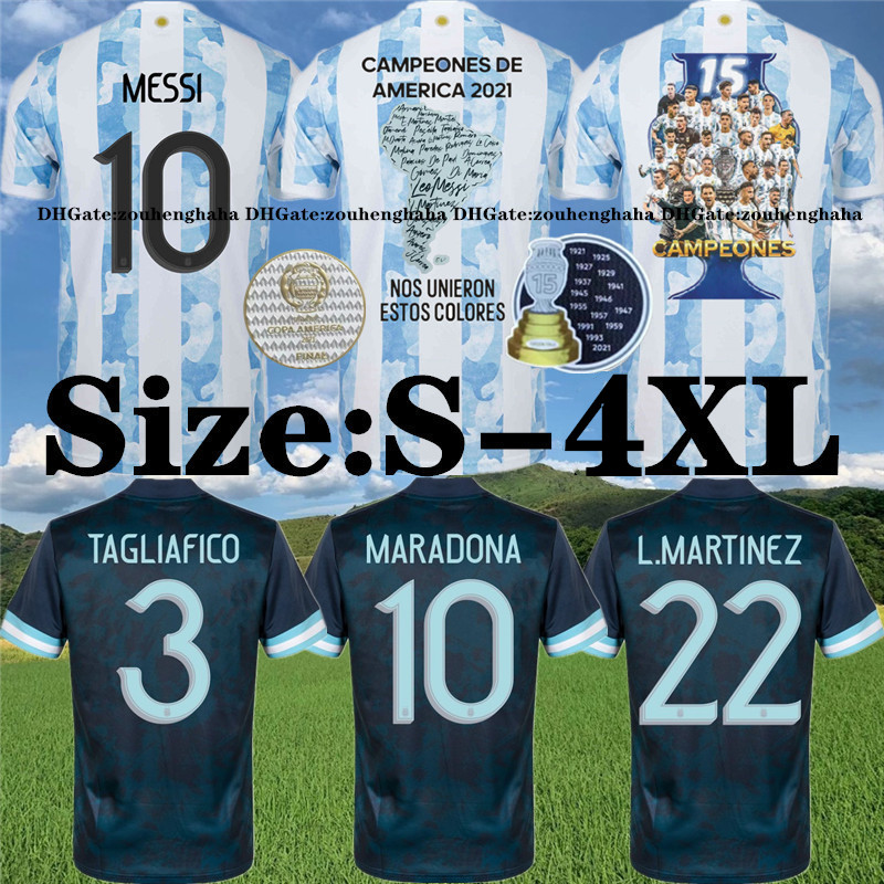 Argentina MARADONA MESSI Soccer Jerseys 2021 22 Home Away KUN AGÜERO DI MARIA LO CELSO MARTINEZ CORREA Football shirt Kit Size S-4XL, Away+patch
Argentina MARADONA MESSI Soccer Jerseys 2021 22 Home Away KUN AGÜERO DI MARIA LO CELSO MARTINEZ CORREA Football shirt Kit Size S-4XL, Away+patch