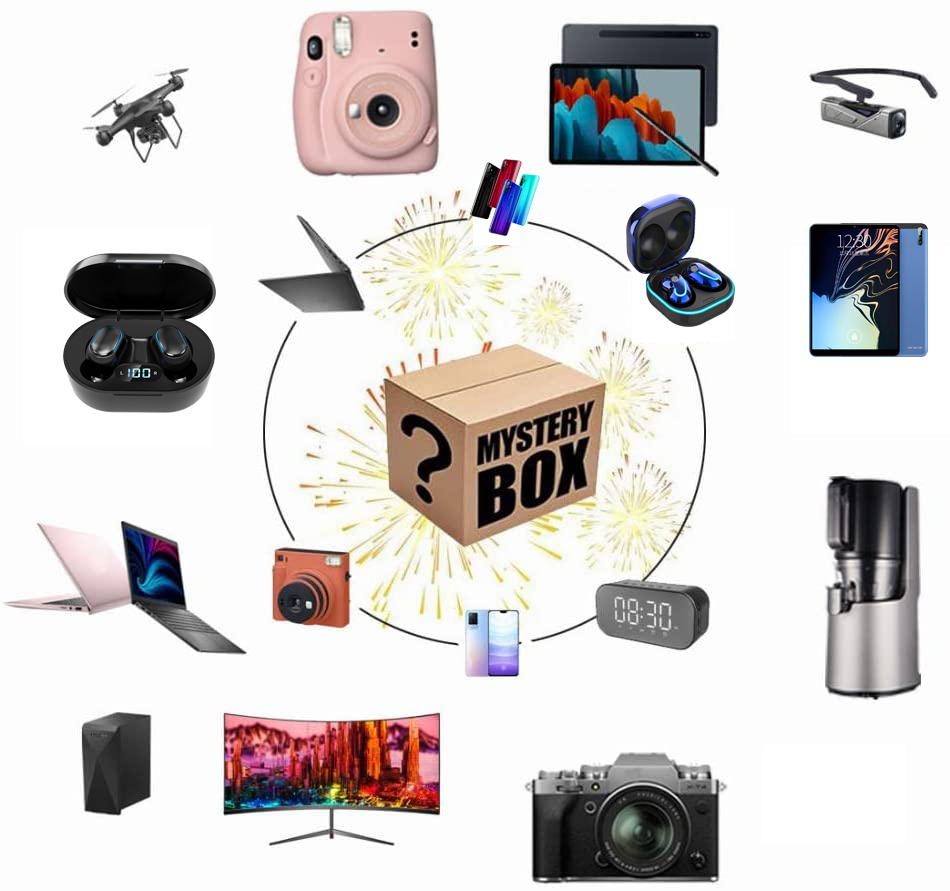Festive Gifts 100% Wining Mystery Box Electronics Boxes Random Birthday Surprise favors Lucky for Adults Gift Such As Drones Phone Watch Audio Shoes Bags Ipad Gifts
Festive Gifts 100% Wining Mystery Box Electronics Boxes Random Birthday Surprise favors Lucky for Adults Gift Such As Drones Phone Watch Audio Shoes Bags Ipad Gifts