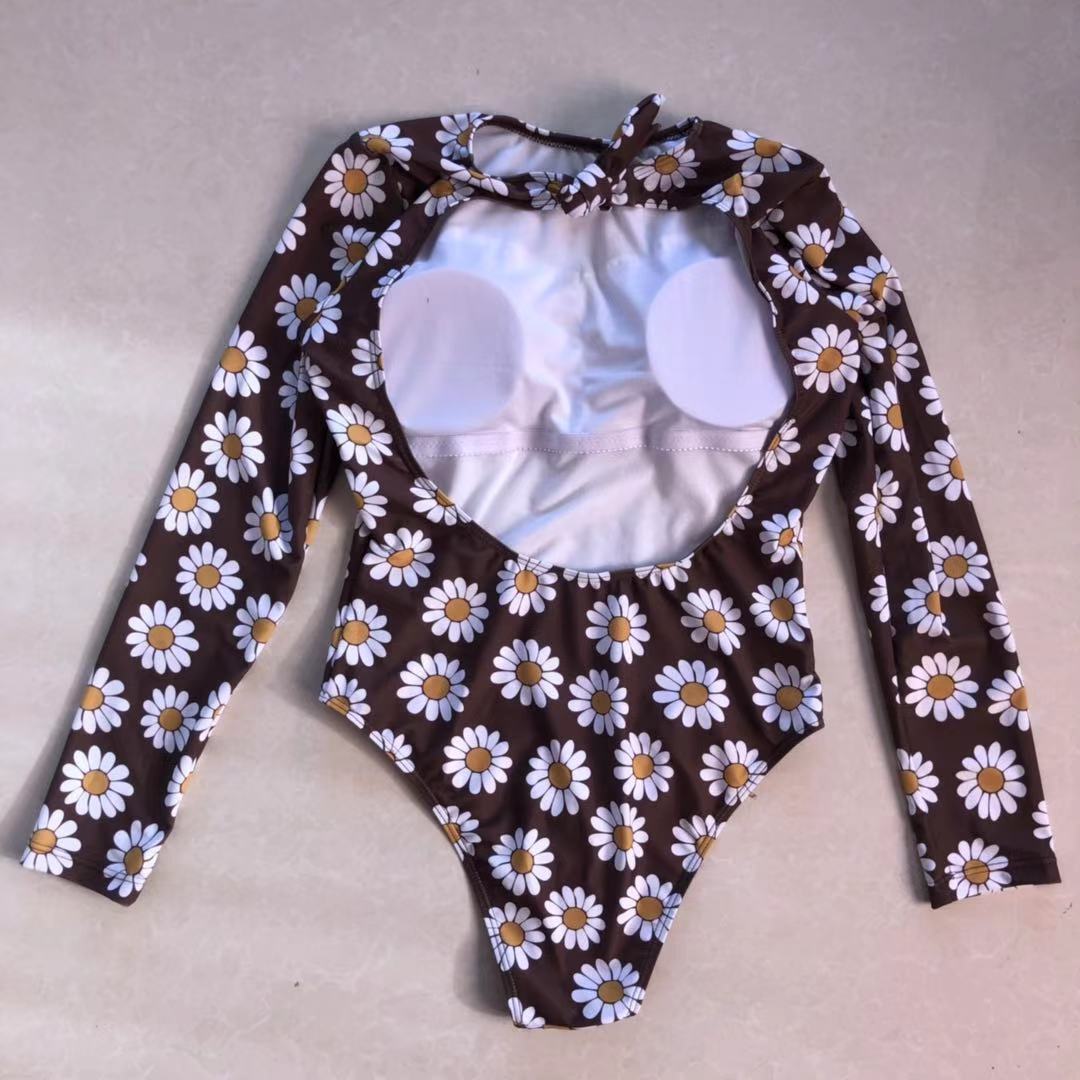 Sexy Long Sleeve Swimwear Women Swimsuit Backless Jumpsuit Swim Suit Bathing Beach Wear Bodysuit Monokini 210520