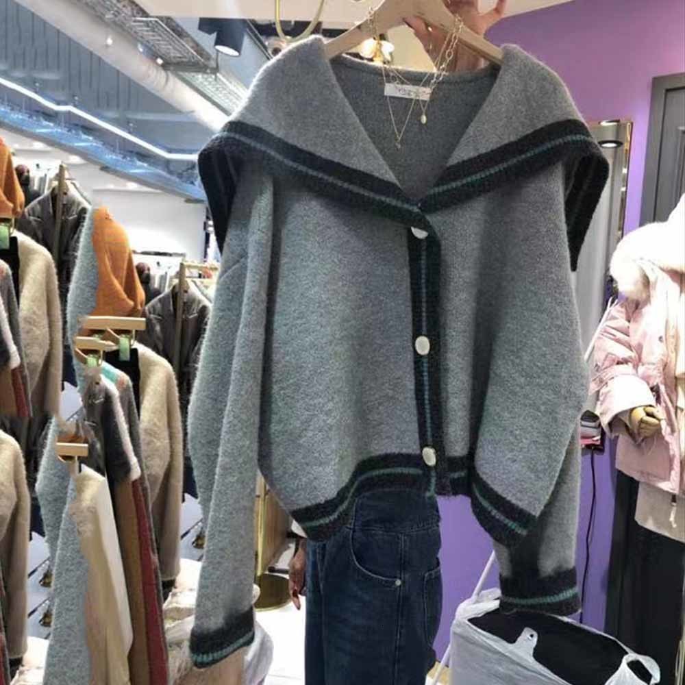 women's jackets sweater korean high-fashion collar women, autumn long sleeve striped cardigan single mesh lsja, Black;brown
women's jackets sweater korean high-fashion collar women, autumn long sleeve striped cardigan single mesh lsja, Black;brown