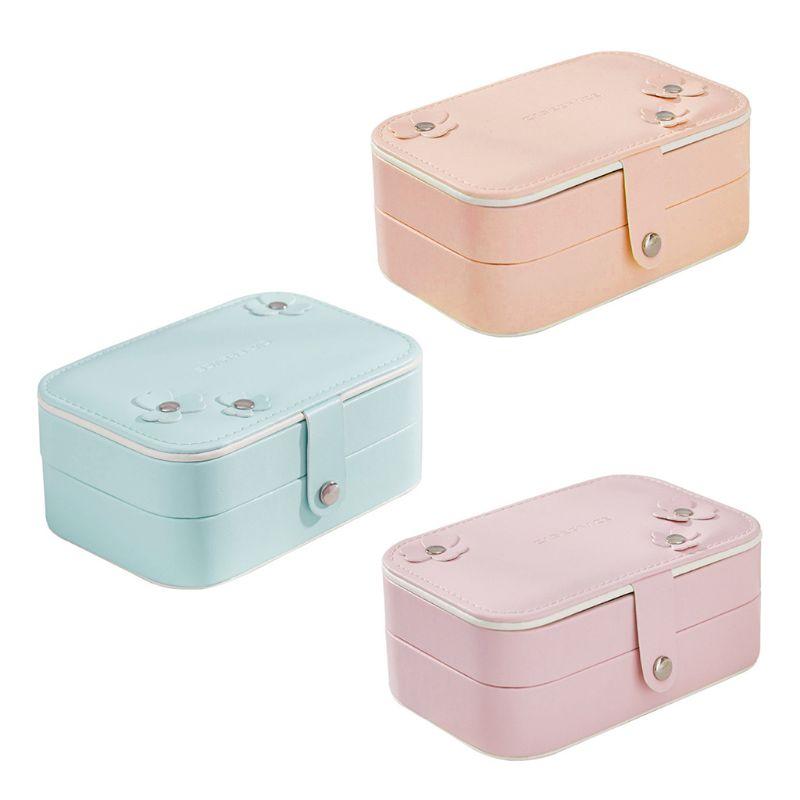 Jewelry Pouches, Bags 2-Layer Travel Portable Box Earrings Ring Necklace Storage Case Organizer With Makeup Mirror
Jewelry Pouches, Bags 2-Layer Travel Portable Box Earrings Ring Necklace Storage Case Organizer With Makeup Mirror