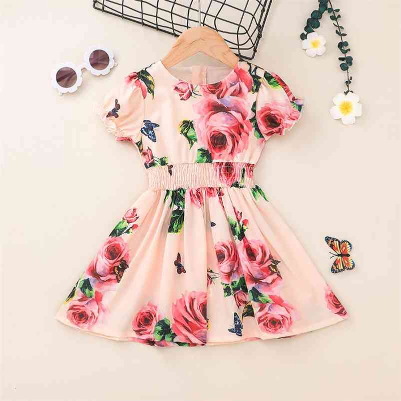 Summer Girls Dress Short Sleeve O Neck Print Rose Sexy Girl Vestidos 18M-6T 210629, Pink
Summer Girls Dress Short Sleeve O Neck Print Rose Sexy Girl Vestidos 18M-6T 210629, Pink