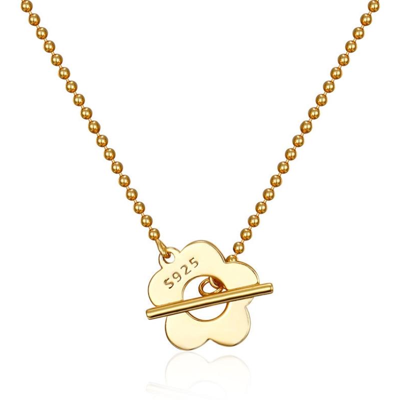 Sterling Silver Round Bead Chain Flower Choker Necklace 18K Gold O T Buckle Elegant Short For Women 925 Jewelry Pendant Necklaces
Sterling Silver Round Bead Chain Flower Choker Necklace 18K Gold O T Buckle Elegant Short For Women 925 Jewelry Pendant Necklaces