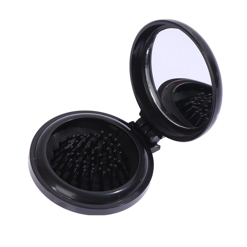 Hair Brushes 1pc Folding Air Bag Comb With Mirror Compact Pocket Size Portable Travel Brush Cosmetic Head Massager Relax