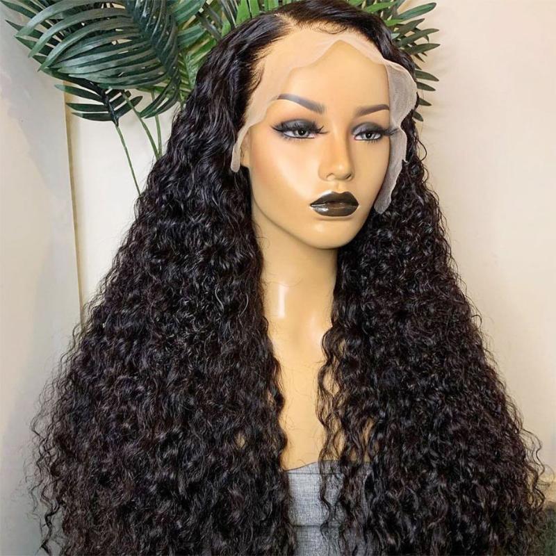 Lace Wigs Links 250 Density 30 40 Inch HD Transparent Deep Wave Glueless 13x6 Front Human Hair Frontal Wig For Women Brazilian Curly