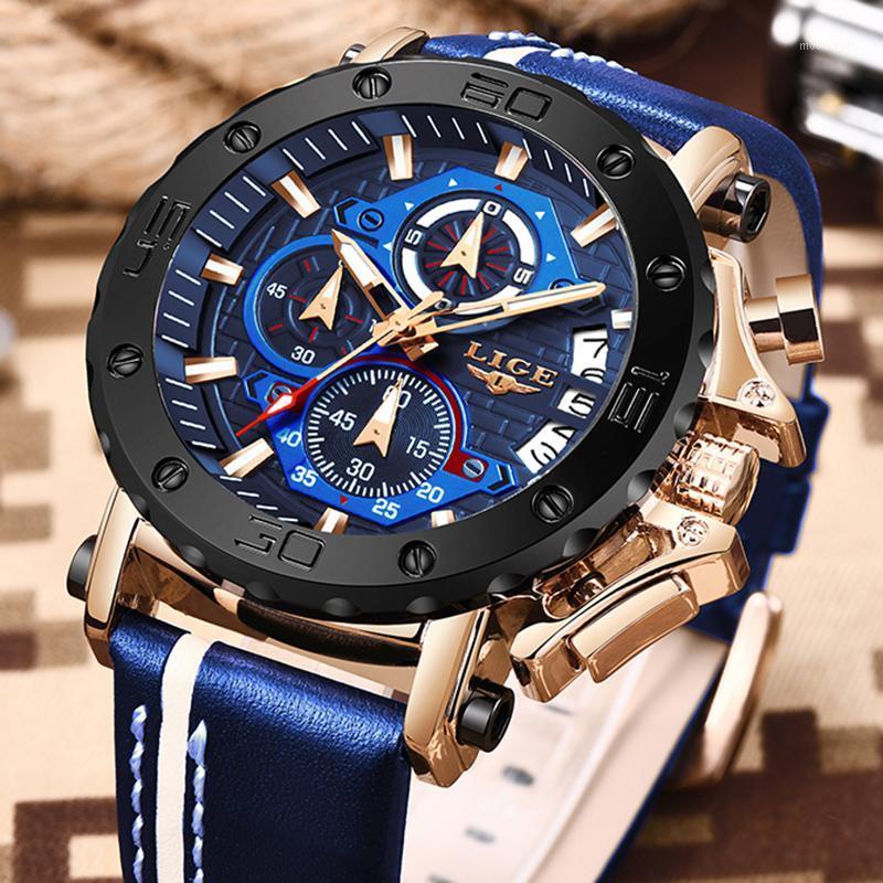 Wristwatches 2021 LIGE Mens Watches Top Big Dial Military Quartz Watch Leather Waterproof Sports Men Relogio Masculino, Black
Wristwatches 2021 LIGE Mens Watches Top Big Dial Military Quartz Watch Leather Waterproof Sports Men Relogio Masculino, Black