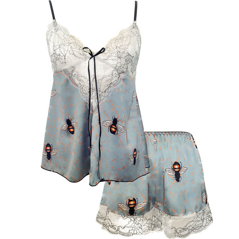 Lace Womens Vest Shorts Pajamas Set Letter Print Homewear Other Textile Thin Sexy Ladies Sleepwear Nightgown
Lace Womens Vest Shorts Pajamas Set Letter Print Homewear Other Textile Thin Sexy Ladies Sleepwear Nightgown