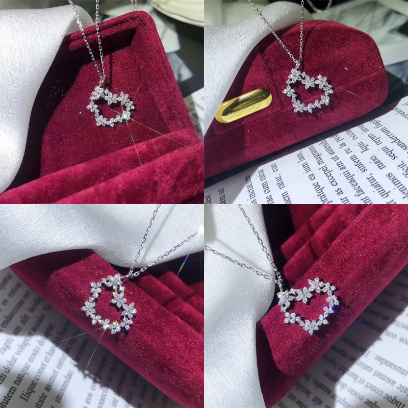 Brand Unique Heart Pendant Handmade Luxury Jewelry 925 Sterling Silver Pave White Sapphire Diamond Party Women Clavicle Necklace 1063 B3
Brand Unique Heart Pendant Handmade Luxury Jewelry 925 Sterling Silver Pave White Sapphire Diamond Party Women Clavicle Necklace 1063 B3