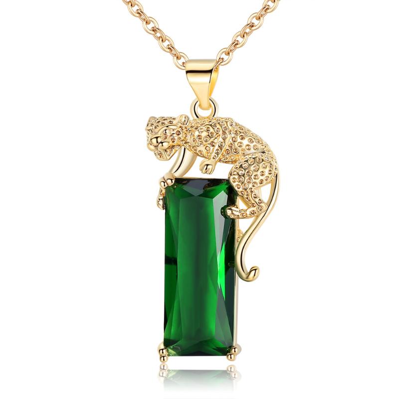 Pendant Necklaces Hip Hop Copper Necklace Jewelry Leopard Inlaid Green Stone Unisex
Pendant Necklaces Hip Hop Copper Necklace Jewelry Leopard Inlaid Green Stone Unisex