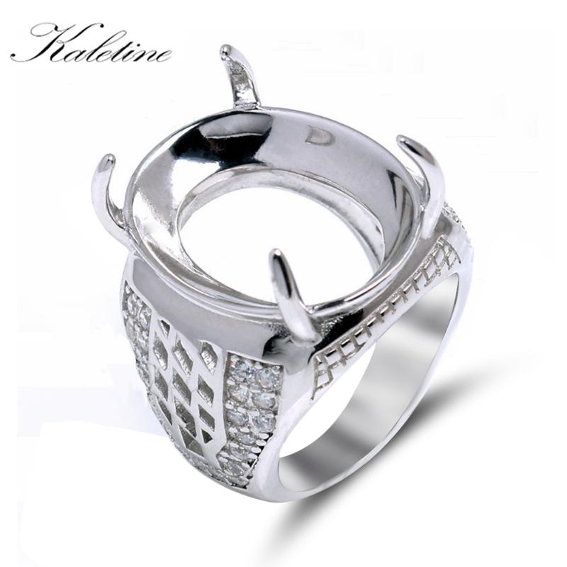 Cluster Rings KALETINE Genuine 925 Sterling Silver High Quality Big Men's Ring Without Main Stone Ready For #RSHC3001
Cluster Rings KALETINE Genuine 925 Sterling Silver High Quality Big Men's Ring Without Main Stone Ready For #RSHC3001