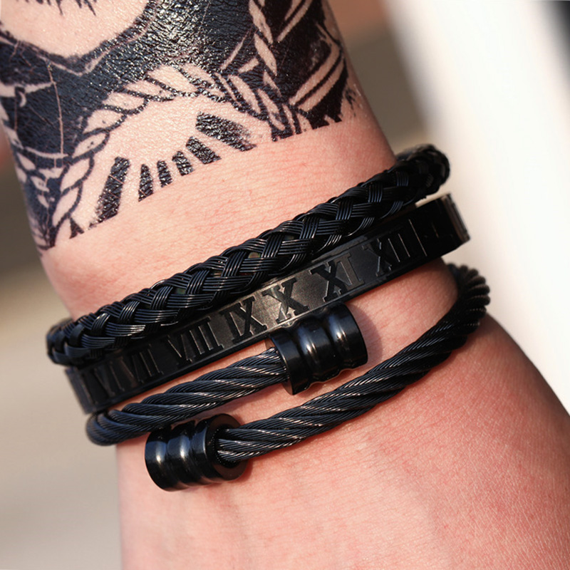 Fashion Mens Jewellery Men Luxury Royal Bangle Set Roman Braided Bracelets For Women Fashion Armband Black Gold Cuff Fashion
Fashion Mens Jewellery Men Luxury Royal Bangle Set Roman Braided Bracelets For Women Fashion Armband Black Gold Cuff Fashion