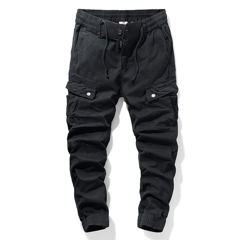 Spring Men's Cotton Cargo Pants Clothing Autumn Casual Fashion Elastic Waist Quality Pantalones Tipo Men