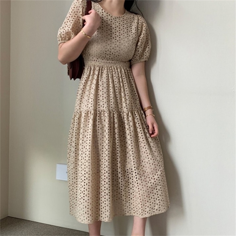 Lace Hollow Out Women Fashion Long Dress Short Sleeve High Waist Lady Bodycon Dresses Chic Korean Vestidos Solid 210603, Picture color
Lace Hollow Out Women Fashion Long Dress Short Sleeve High Waist Lady Bodycon Dresses Chic Korean Vestidos Solid 210603, Picture color