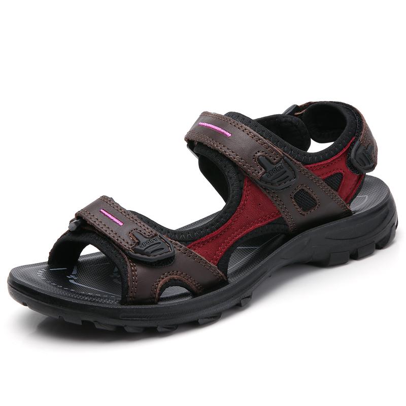 Sandals Summer Genuine Leather Outdoor Hiking Shoes Women Beach Slides Breathable Non-slip Female Shoe, Black
Sandals Summer Genuine Leather Outdoor Hiking Shoes Women Beach Slides Breathable Non-slip Female Shoe, Black