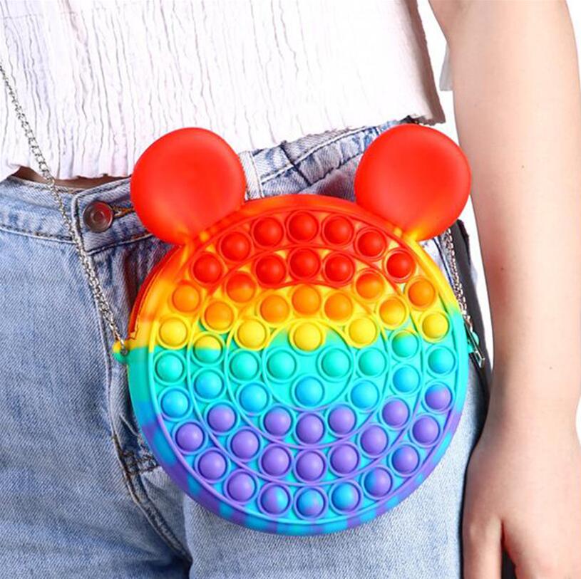 Fidget Stress Reliver Crossbody Bag Toy Rainbow Macaron Push Bubble Dimmer Antistress Sensory Game Toys Cute Sidebag Fashion Design
Fidget Stress Reliver Crossbody Bag Toy Rainbow Macaron Push Bubble Dimmer Antistress Sensory Game Toys Cute Sidebag Fashion Design