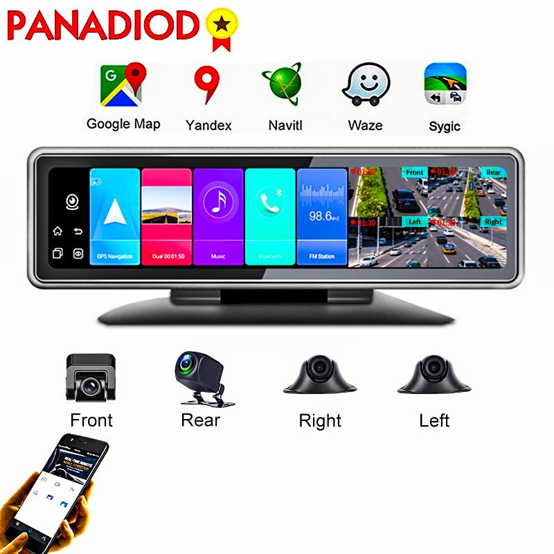 EST Night Vision 4 Caméras DVR DVR Miroir Android 9.0 Smart Chs Dash Caméra GPS WiFi Enregistreur vidéo Dashcam DVRS