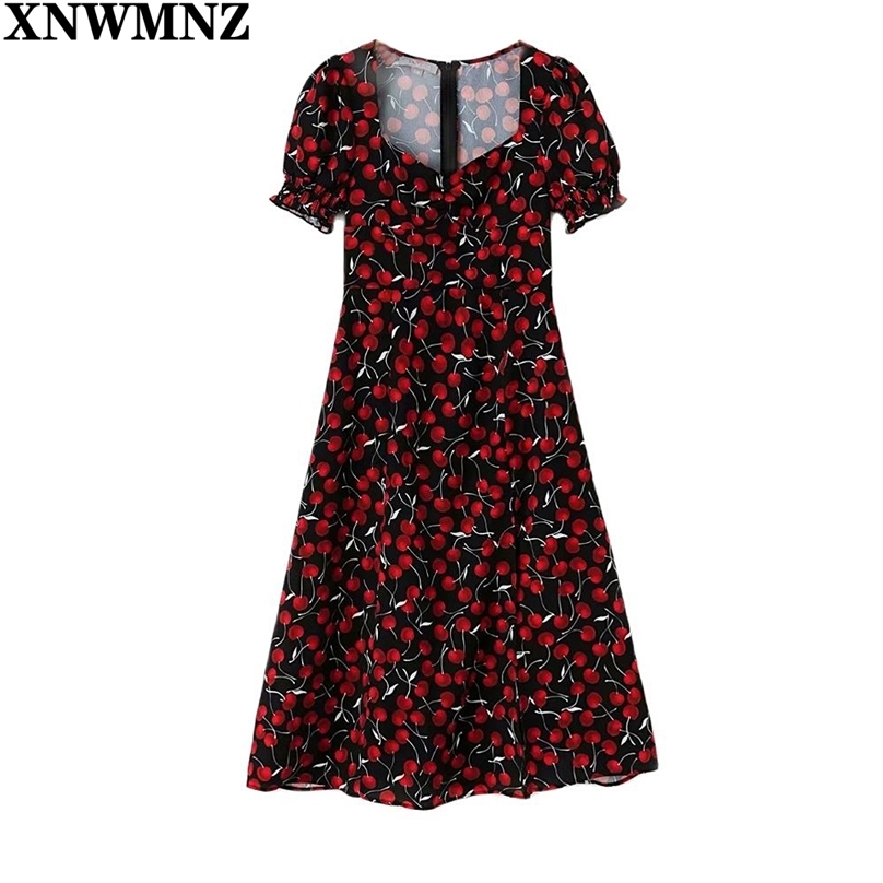 Summer Vintage Party Dress Square Collar Ruffle Elegant Sexy Female Red Fruit Printed Mid es Vestidos robe 210520, Black
Summer Vintage Party Dress Square Collar Ruffle Elegant Sexy Female Red Fruit Printed Mid es Vestidos robe 210520, Black