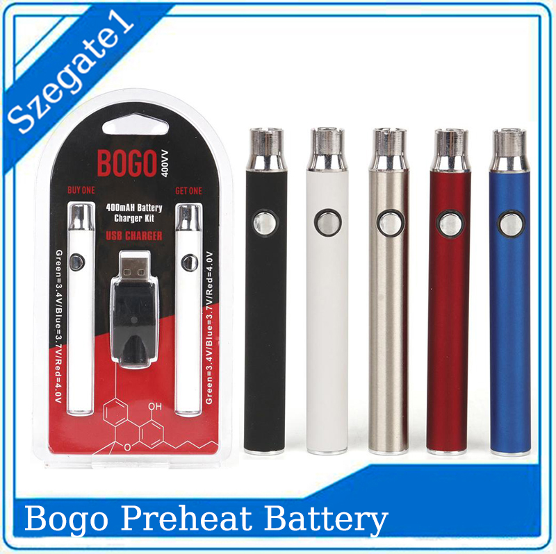 BOGO Preheat Battery Double Pen Charger Blister Pack Kit VV 400mAh O-Pen BUD Touch For 510 Thread Thick Oil Cartridges Variable voltage 3.4v-3.7v-4.0v
BOGO Preheat Battery Double Pen Charger Blister Pack Kit VV 400mAh O-Pen BUD Touch For 510 Thread Thick Oil Cartridges Variable voltage 3.4v-3.7v-4.0v