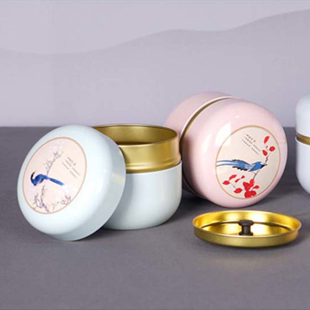 Hongma Tea Storage Bus Tin Flower Pattern For Loose Tea Coffee Japanese style