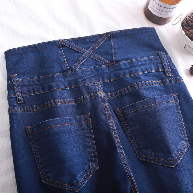 Xisteps Autumn Winter Women Jeans Skinny Denim Flared Pants High Waist Femme Bell Bottom Boyfriend Plus size Pantolon 210708