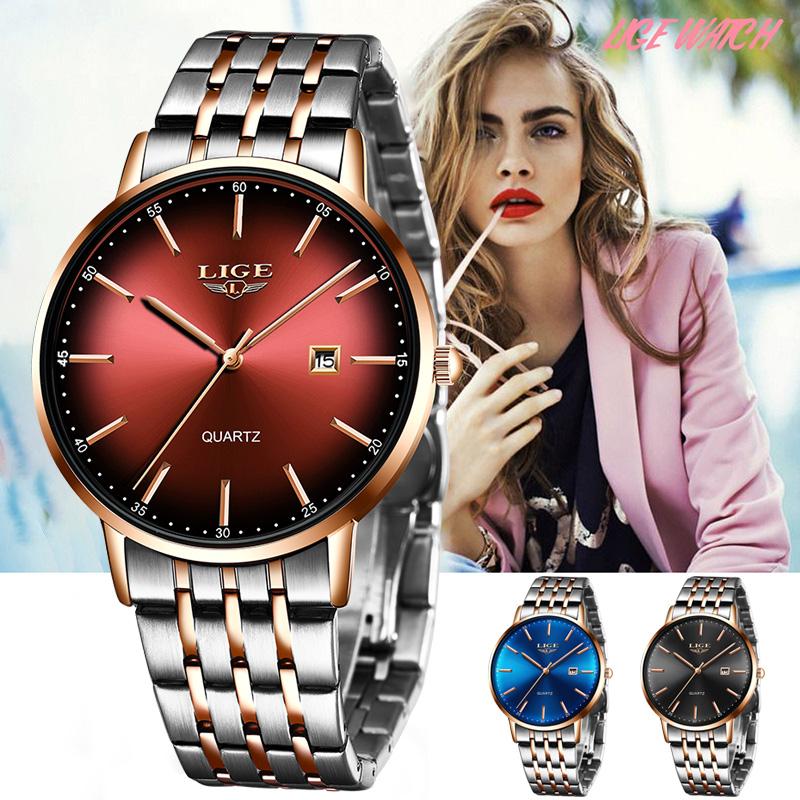 Wristwatches LIGE Fashion Women Watch Top Ladies Steel Belt Ultra-thin Stainless Waterproof Quartz, Rose gold blue
Wristwatches LIGE Fashion Women Watch Top Ladies Steel Belt Ultra-thin Stainless Waterproof Quartz, Rose gold blue