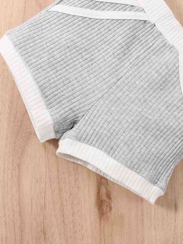 Baby Contrast Binding Tee & Shorts SHE