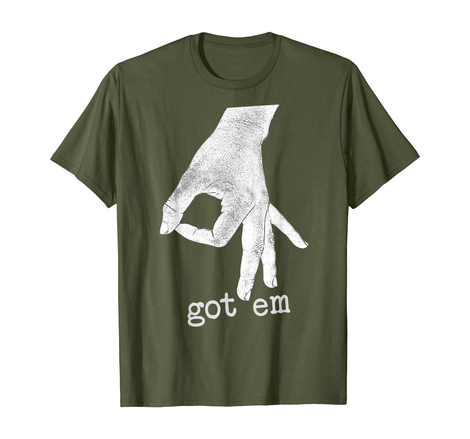 when you just got em funny hand circle meme t-shirt, White;black