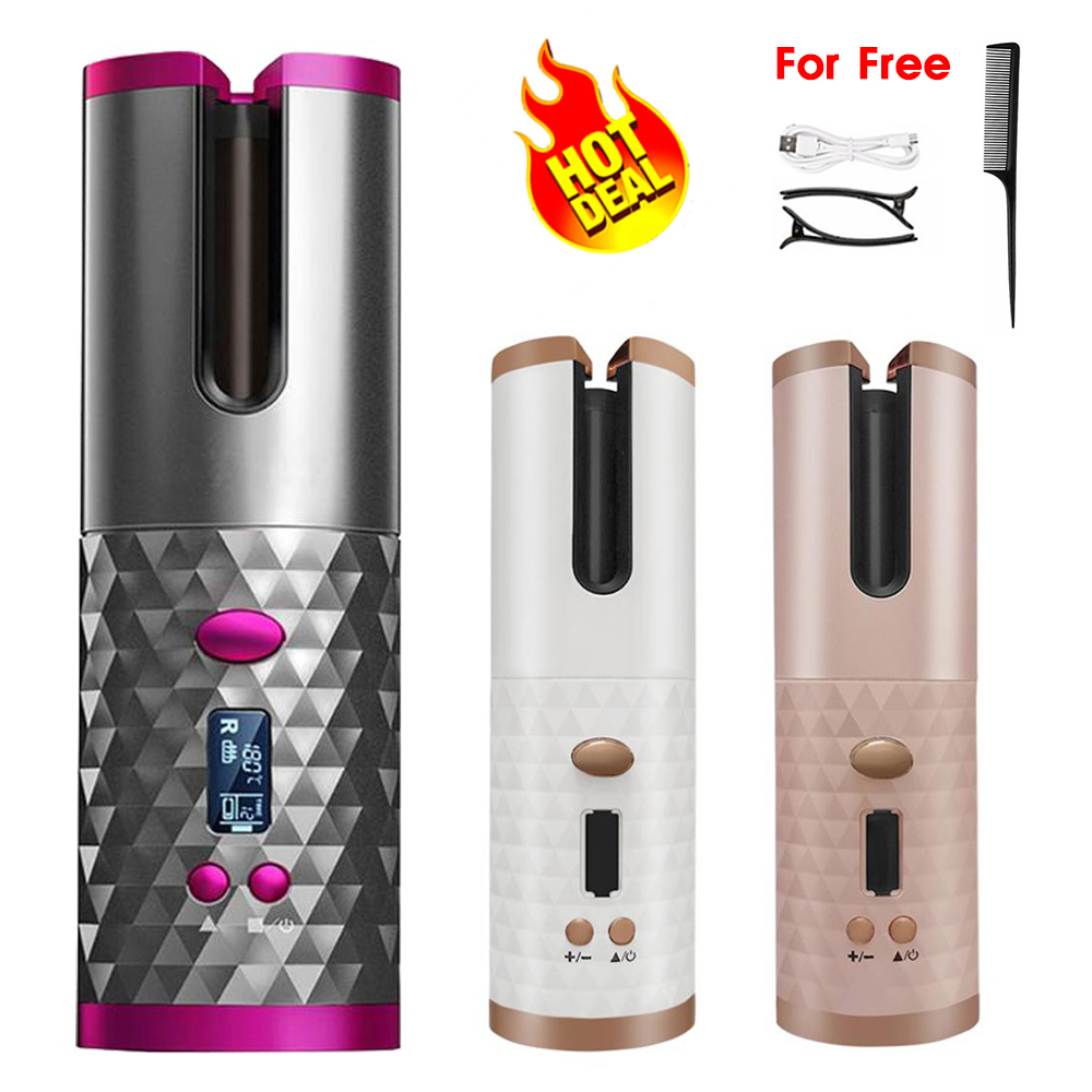 Wireless Automatic Hair Curling Iron Multifunctional USB Rechargeable Hair Curler Portable LCD Display Ceramic Curly Hair Tool
Wireless Automatic Hair Curling Iron Multifunctional USB Rechargeable Hair Curler Portable LCD Display Ceramic Curly Hair Tool
