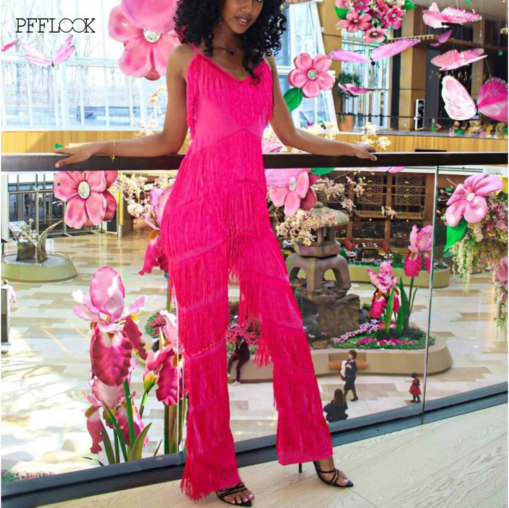 PFFLOOK New Summer Tassel Bodycon Long Sexy Women Jumpsuit 2021 Elegant Backless V Neck Rompers Womens Plus Size Jumpsuits, Black
PFFLOOK New Summer Tassel Bodycon Long Sexy Women Jumpsuit 2021 Elegant Backless V Neck Rompers Womens Plus Size Jumpsuits, Black