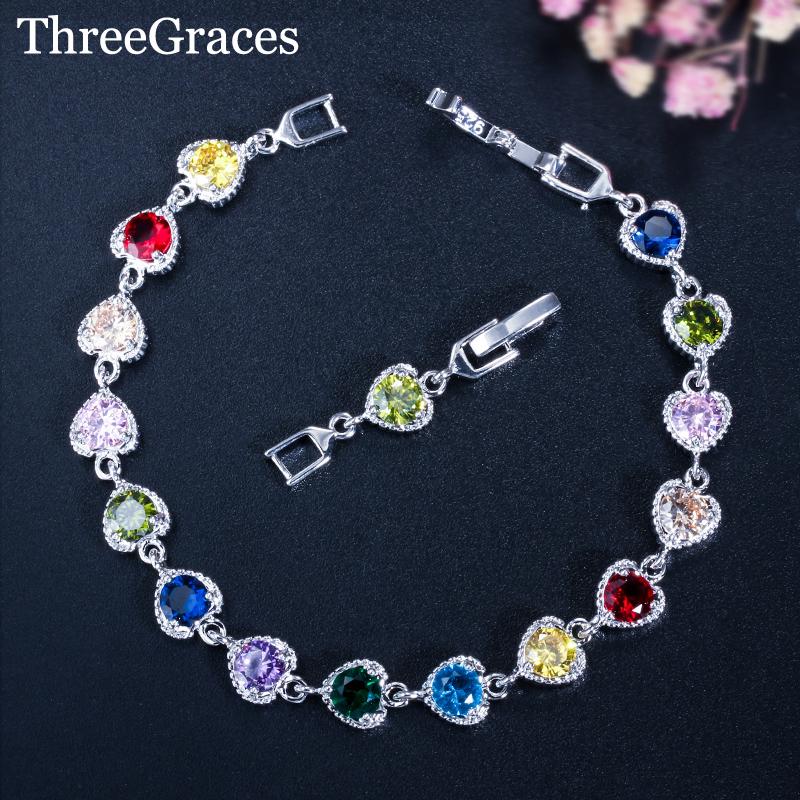 Link, Chain ThreeGraces Zircon CZ Jewelry Multicolored Crystal Heart Shape Cubic Zirconia Charm Bracelets For Women BR063, Black
Link, Chain ThreeGraces Zircon CZ Jewelry Multicolored Crystal Heart Shape Cubic Zirconia Charm Bracelets For Women BR063, Black