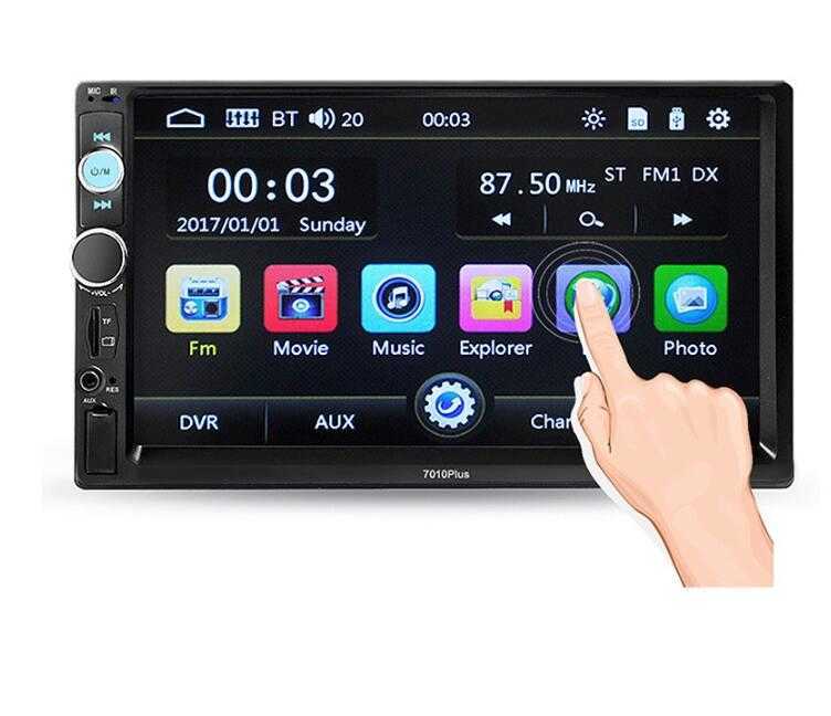 New Upgraded High-definition 7-inch Screen Car Mp5 Player Wireless Stereo Fm Radio Hd + 12 Led Camera New Arrive Car