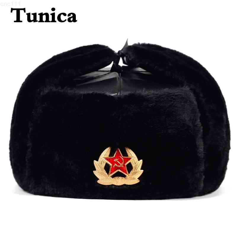New Soviet Army Military Badge Russia Bomber Hats Pilot Trapper trooper Hat Winter Faux Rabbit Fur Earflap Men warm Caps gorras, Blue;gray
New Soviet Army Military Badge Russia Bomber Hats Pilot Trapper trooper Hat Winter Faux Rabbit Fur Earflap Men warm Caps gorras, Blue;gray