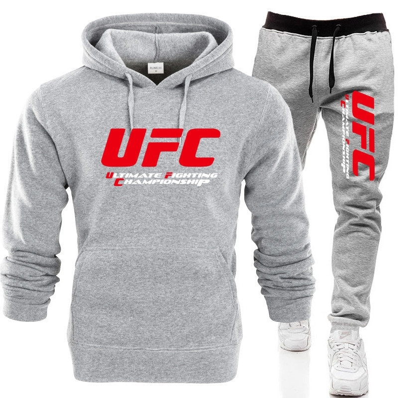 2021 fashion brand UFC printed men's and women's Sweater Hoodie set thickened casual versatile sportswear, Gray
2021 fashion brand UFC printed men's and women's Sweater Hoodie set thickened casual versatile sportswear, Gray
