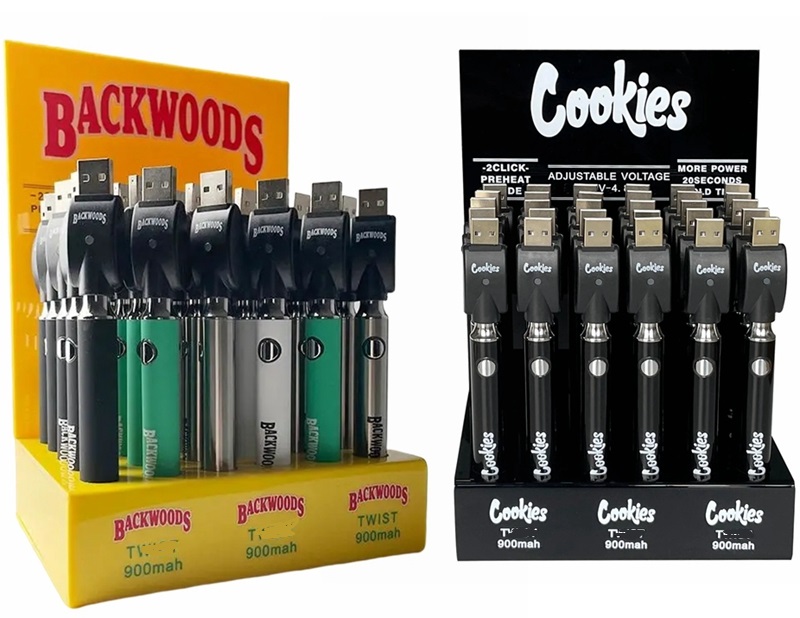 Cookies Backwoods Preheating Battery Preheat Bottom Dial Variable Voltage BUD 900mAh Vape pen 510 for Wax Oil Th205 Cartridge
Cookies Backwoods Preheating Battery Preheat Bottom Dial Variable Voltage BUD 900mAh Vape pen 510 for Wax Oil Th205 Cartridge