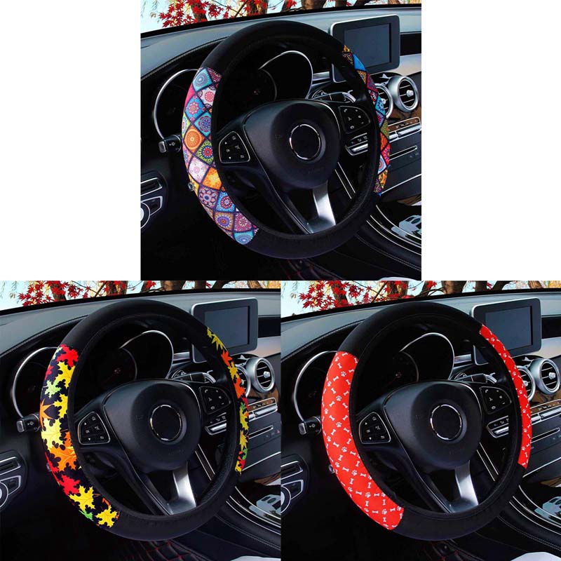 Elastic Car Steering Wheel Cover Truck Anti-Slip Styling Steering-wheel Covers Automobiles Interior Accessories