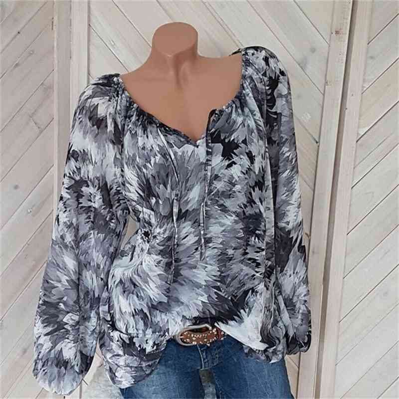 Plus Size 5XL Top Women Blouses Casual Beach Long Sleeve Loose Shirt Summer Blusa Black Ink Print Blouse V Neck Womens Clothing 210721, Blue
Plus Size 5XL Top Women Blouses Casual Beach Long Sleeve Loose Shirt Summer Blusa Black Ink Print Blouse V Neck Womens Clothing 210721, Blue