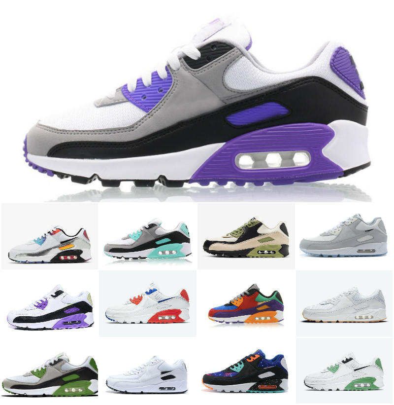 

USA 90 OG UNDEFEATED Running Shoes Air Cushion 90s Be True Triple Black White Hyper Grape Volt Sneakers Womens Vast Grey Pink Multi Maxes Infrared Sports Trainers, B-m032