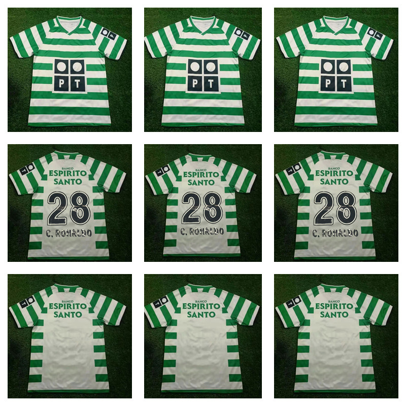 Sporting Lisbon retro 2003 2004 soccer jerseys #28 C.RONALDO 03 04 Vintage Maillot DANNY Camisa de futebol SA PINTO classic football shirts AA
Sporting Lisbon retro 2003 2004 soccer jerseys #28 C.RONALDO 03 04 Vintage Maillot DANNY Camisa de futebol SA PINTO classic football shirts AA