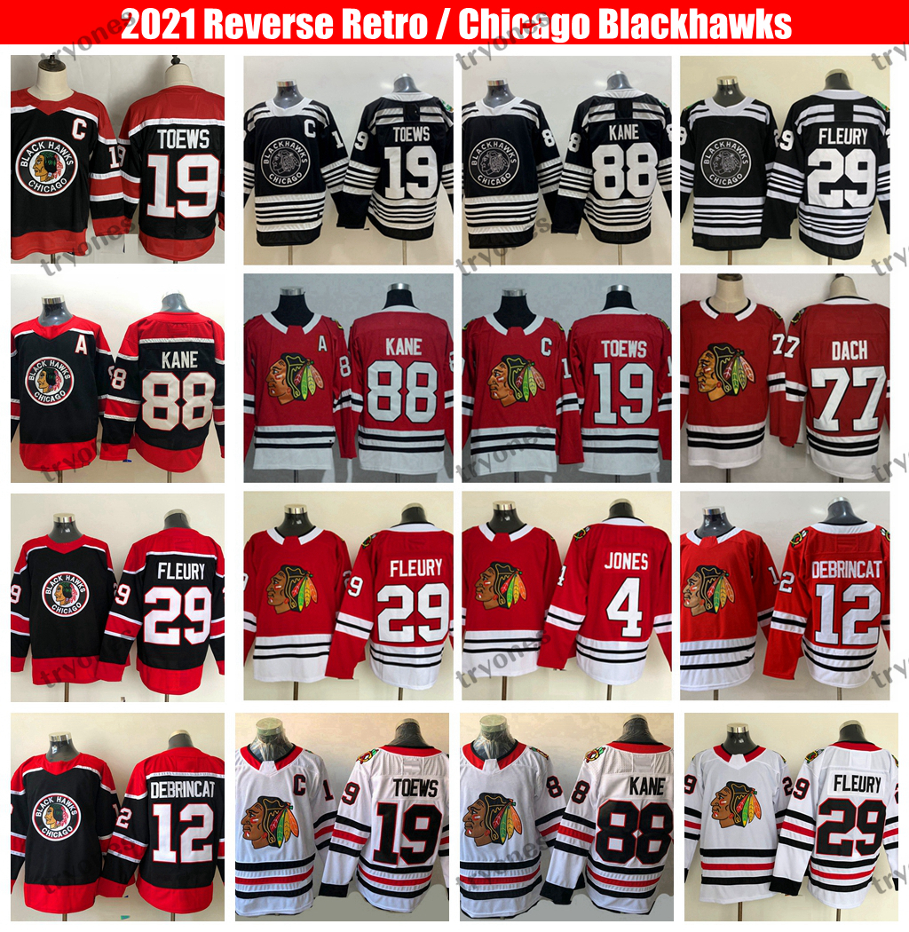 2021 Reverse Retro Chicago Blackhawks Hockey Jerseys 19 Jonathan Toews 88 Patrick Kane 12 Alex DeBrincat 29 Marc-Andre Fleury 77 Kirby Dach 4 Seth Jones Jersey Mens, Reverse 2
2021 Reverse Retro Chicago Blackhawks Hockey Jerseys 19 Jonathan Toews 88 Patrick Kane 12 Alex DeBrincat 29 Marc-Andre Fleury 77 Kirby Dach 4 Seth Jones Jersey Mens, Reverse 2