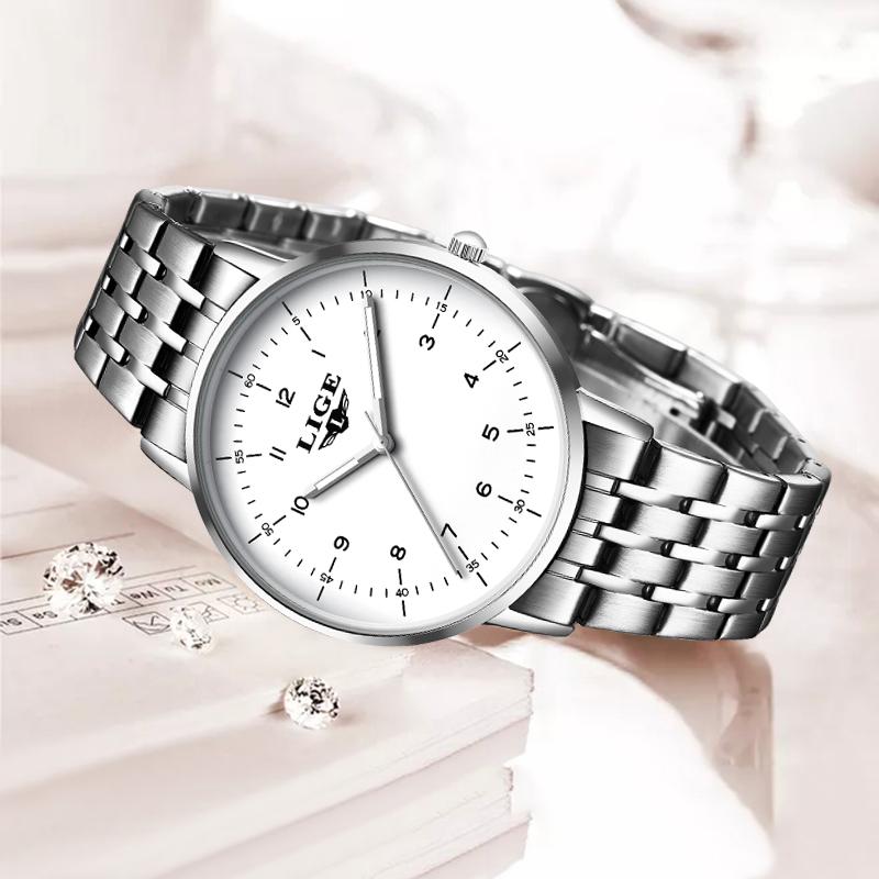 Wristwatches LIGE 2021 Elegant Women Watches Simple Classic Design Ladies Japan Movt Quartz Wrist Watch Female, Rose gold blue
Wristwatches LIGE 2021 Elegant Women Watches Simple Classic Design Ladies Japan Movt Quartz Wrist Watch Female, Rose gold blue