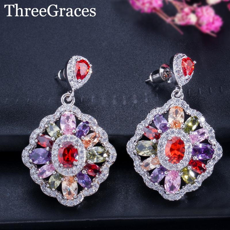 Dangle & Chandelier ThreeGraces Mona Lisa CZ Jewelry Mulit Color Marquise Shape Ziconia Crystal Women Big Drop Earrings For Party ER254, Silver
Dangle & Chandelier ThreeGraces Mona Lisa CZ Jewelry Mulit Color Marquise Shape Ziconia Crystal Women Big Drop Earrings For Party ER254, Silver