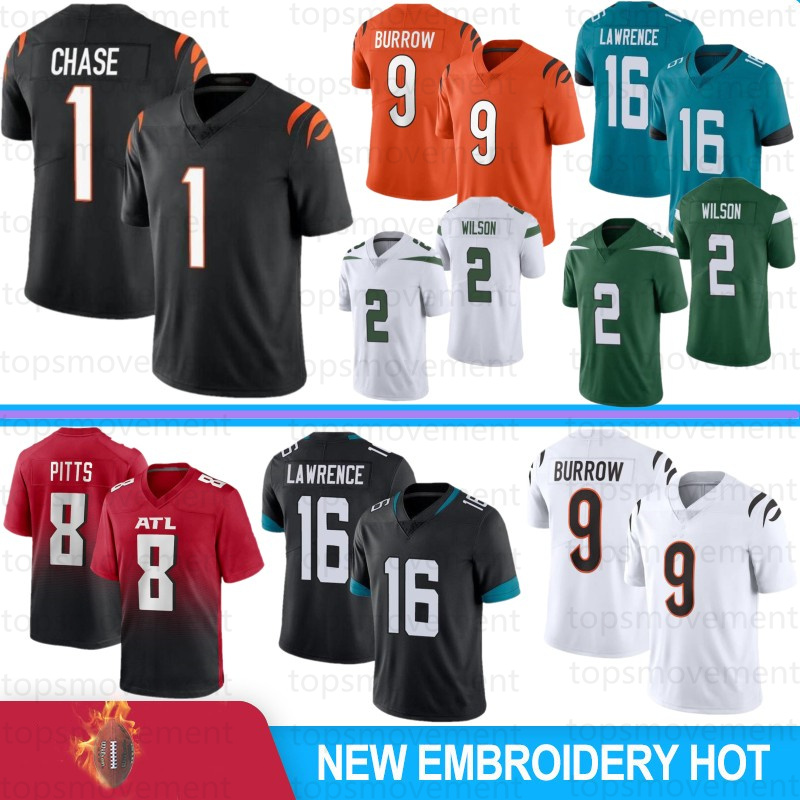 2 Zach Wilson 9 Joe Burrow Men Football Jerseys Travis Etienne 8 Kyle Pitts 16 Trevor Lawrence 1 Ja'Marr Chase Jersey Stock 2021 Draft S-XXXL Maillots de foot, Black
2 Zach Wilson 9 Joe Burrow Men Football Jerseys Travis Etienne 8 Kyle Pitts 16 Trevor Lawrence 1 Ja'Marr Chase Jersey Stock 2021 Draft S-XXXL Maillots de foot, Black