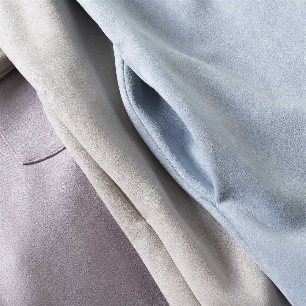 GCAROL Women Asymmetric Velvet Trench With Belt Single-breasted Drop Shoulder 2 Pockets Loose Medium Length Spring Autumn Winter 210820