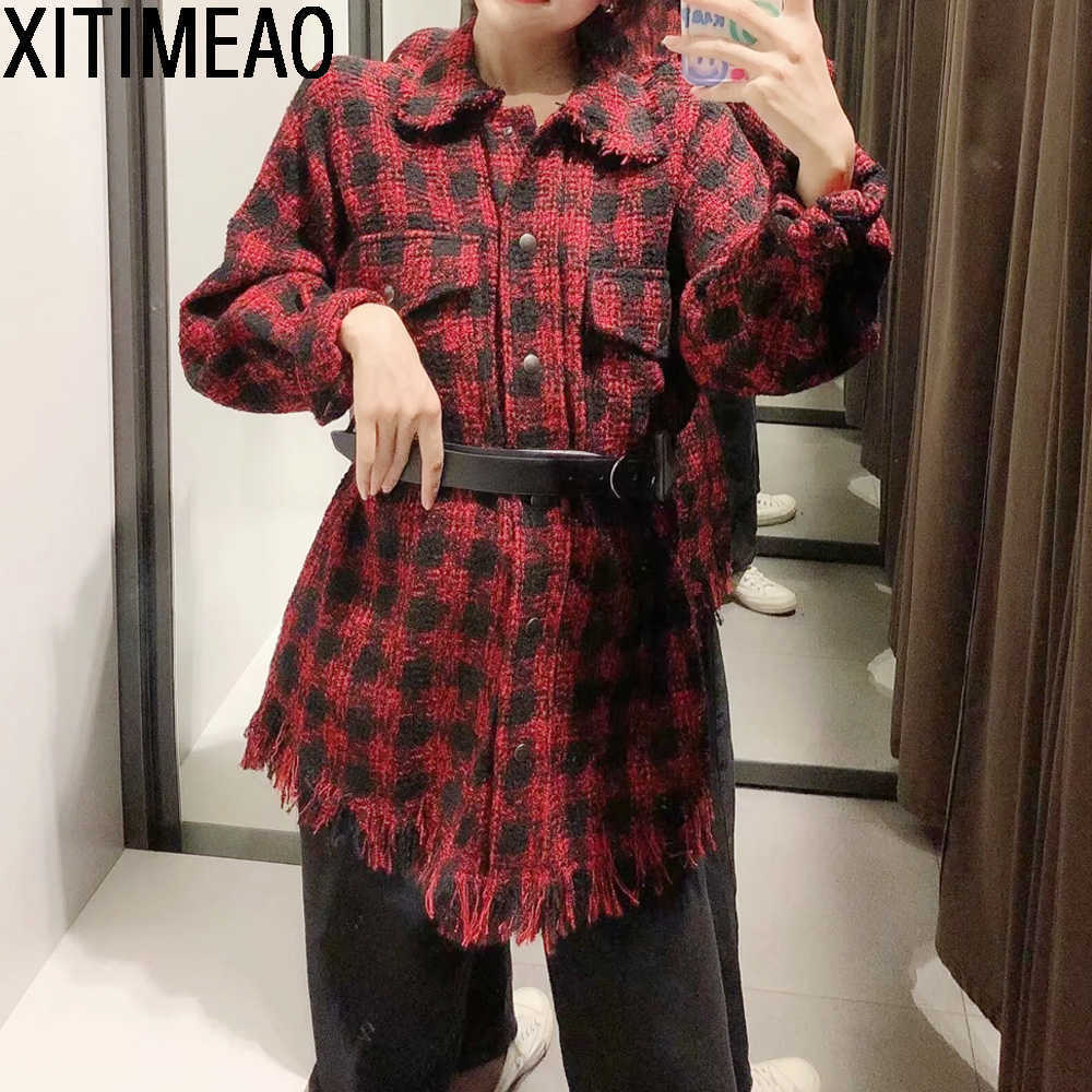 ZA Women Fashion With Belt Oversized Tweed Jacket Coat Vintage Long Sleeve Frayed Tassel Female Outerwear Chic Tops 210604, As picture
ZA Women Fashion With Belt Oversized Tweed Jacket Coat Vintage Long Sleeve Frayed Tassel Female Outerwear Chic Tops 210604, As picture