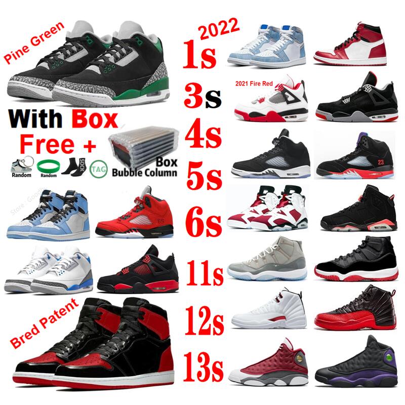 Bred Patent 1s 2022 Basketball shoes Bluebird 5s Sneakers Pine Green 3s Utility Black 12s Moonlight 5 Red Thunder 4s Space Jam 11 Raging Bull Royalty Court Purple 13s, Color-49
Bred Patent 1s 2022 Basketball shoes Bluebird 5s Sneakers Pine Green 3s Utility Black 12s Moonlight 5 Red Thunder 4s Space Jam 11 Raging Bull Royalty Court Purple 13s, Color-49